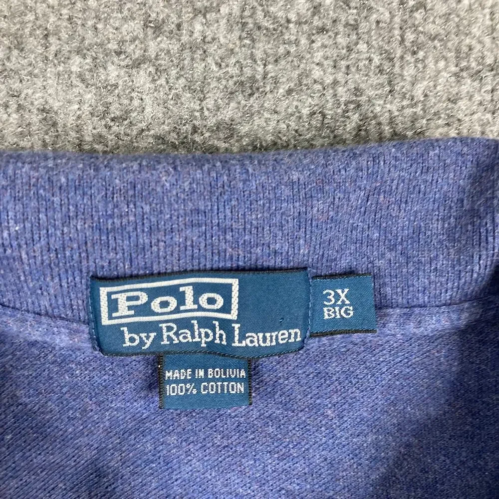 Polo Ralph Lauren Polo‎ Shirt Mens 3X Big Blue Short Sleeve Casual Logo